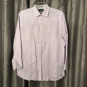 Black Brown 1826 Tattersall Blue&Pink Dress Shirt